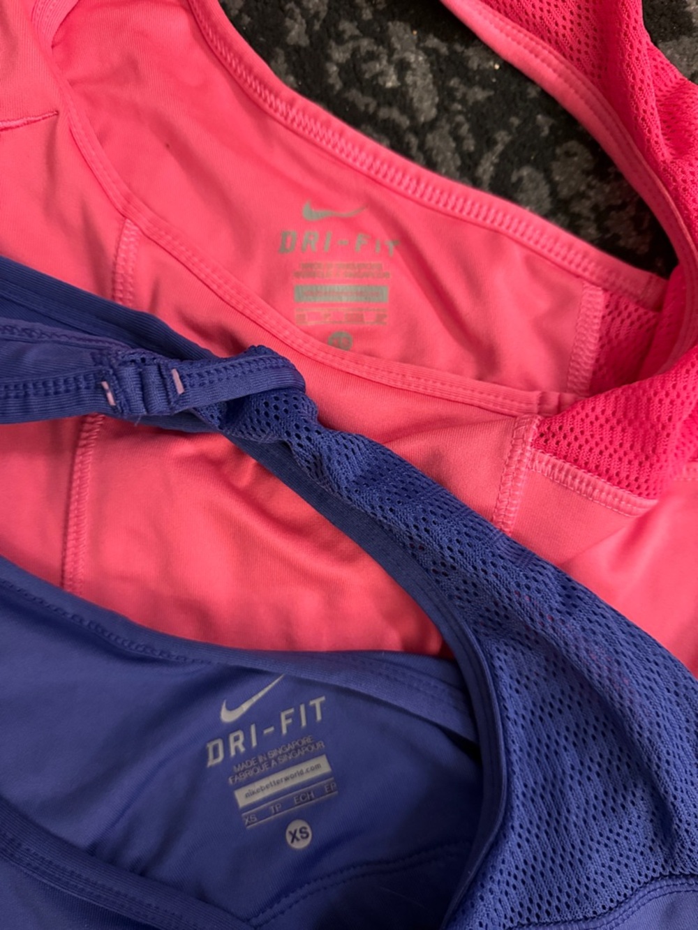 3 XS Women's athletic bra tanks. 2 Nike Dri-Fit, 1 OP - Picture 2 of 6